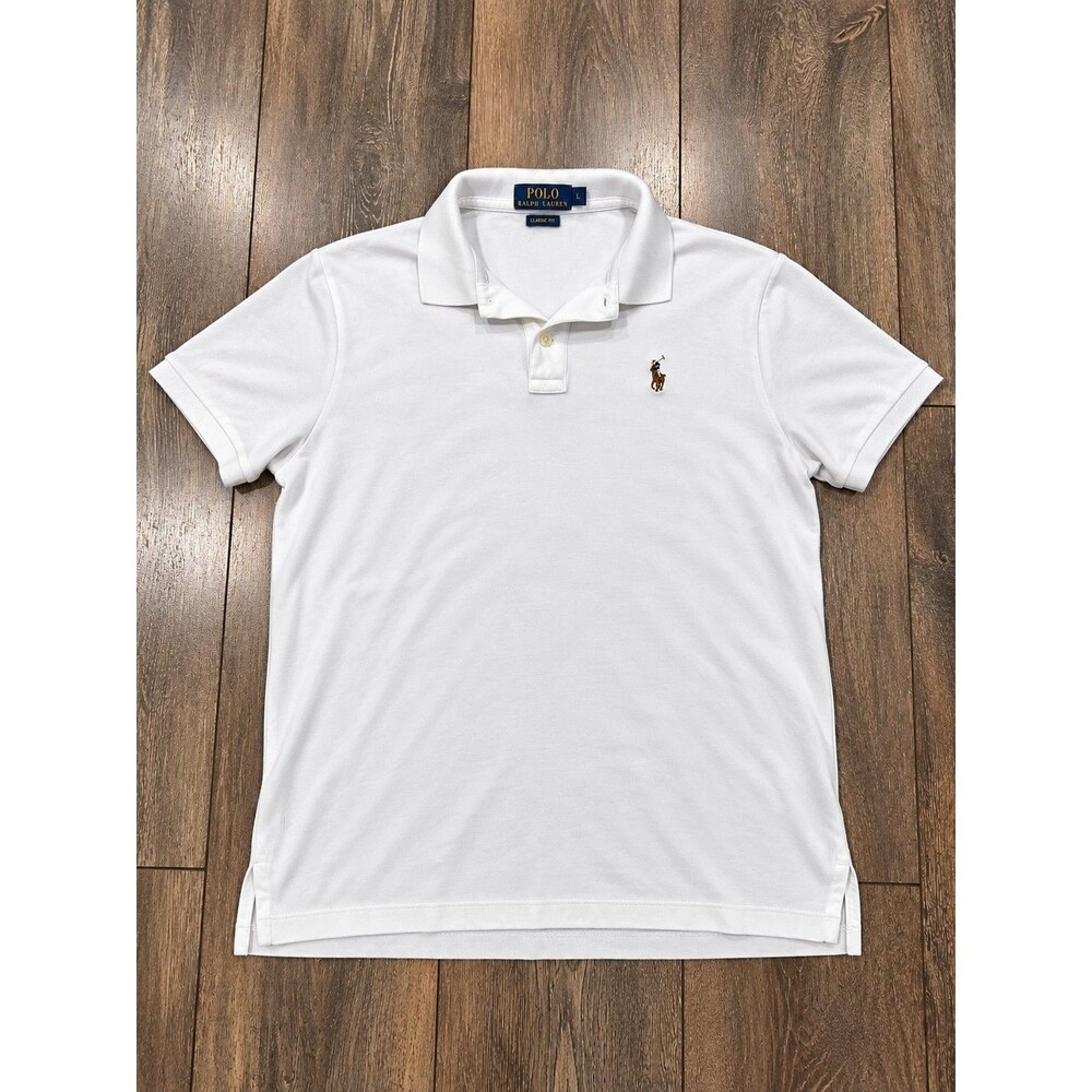 Polo Ralph Lauren Men's S White Classic Fit Polo Shirt Multicolor Pony Logo